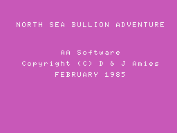 north sea bullion adventure